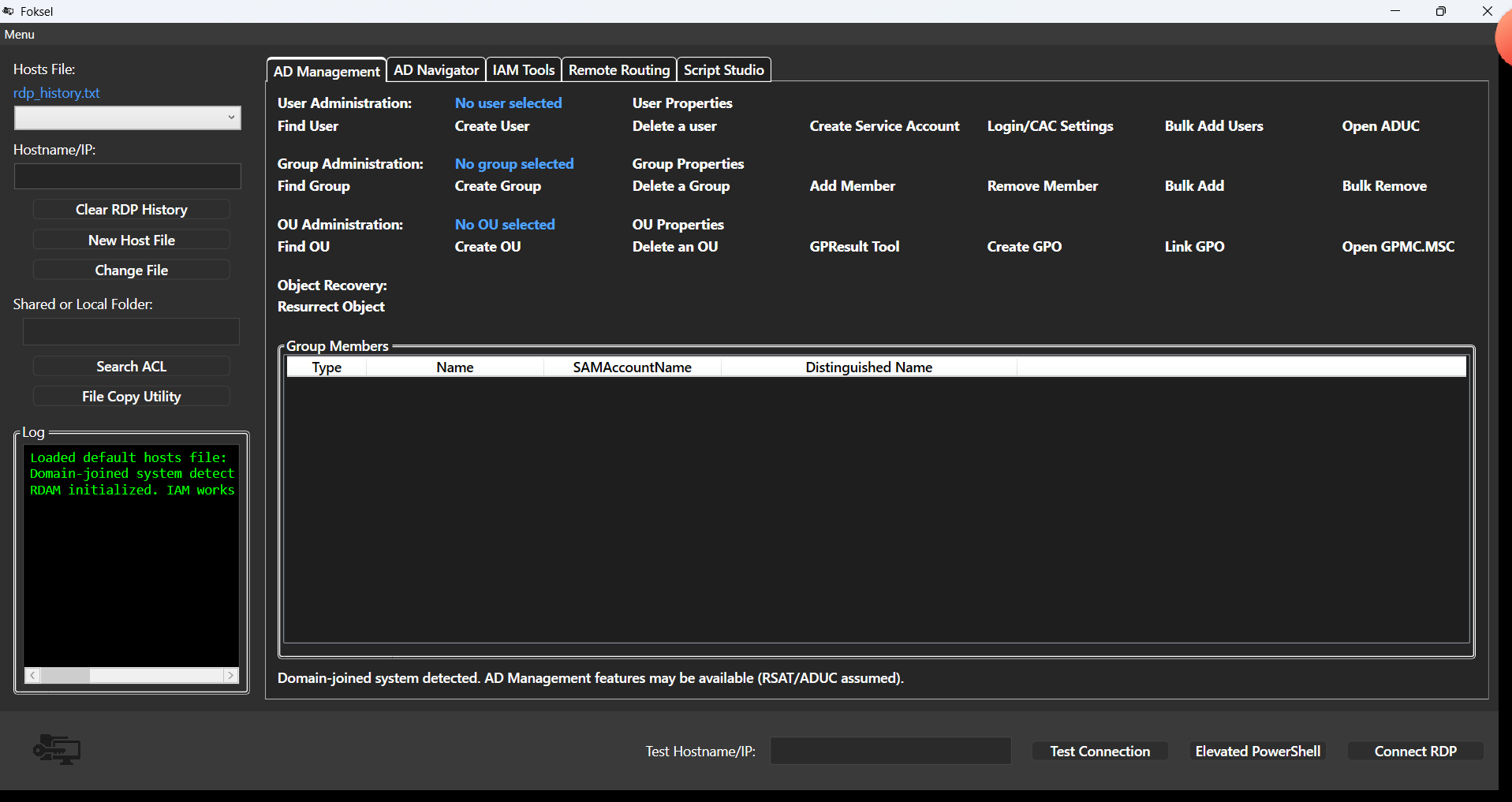 RDAM Identity Access Screenshot